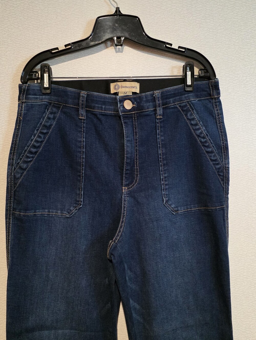 Democracy Ab Technology High Rise Bootcut Flare Jeans Stretch Size 14 - Picture 2 of 6